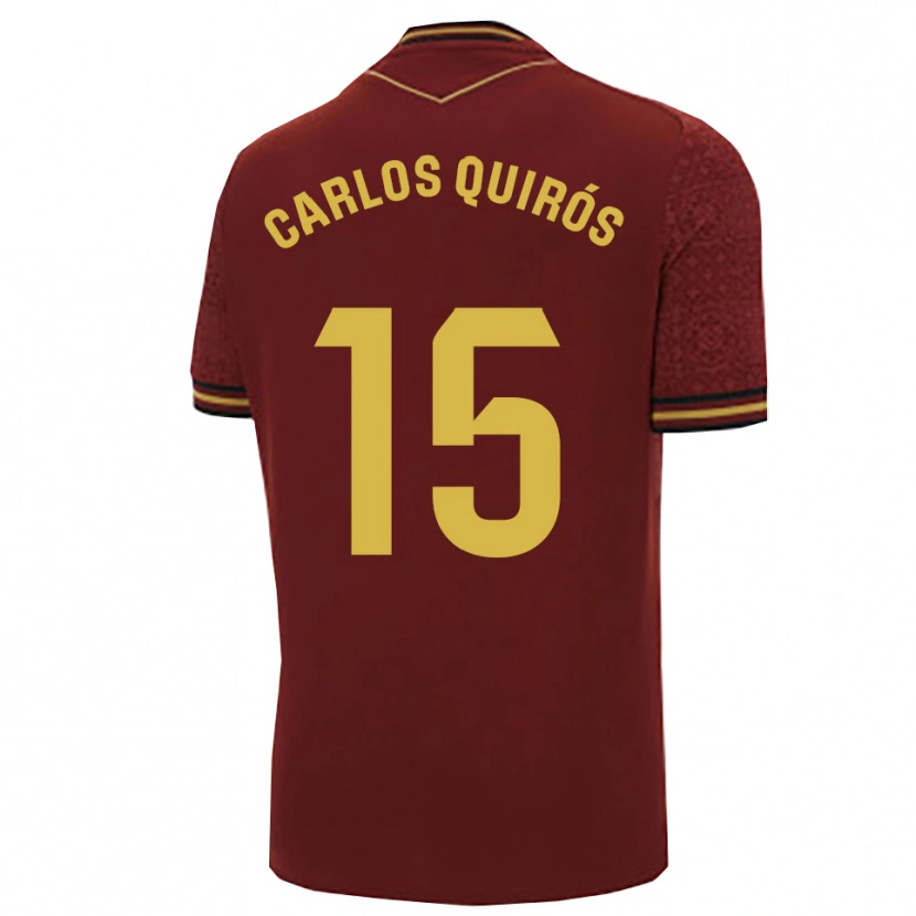 Danxen Herren Juan Carlos Quirós #15 Burgunderrot Gold Auswärtstrikot Trikot 2025/26 T-Shirt Schweiz