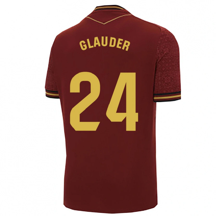 Danxen Herren Cristian Glauder #24 Burgunderrot Gold Auswärtstrikot Trikot 2025/26 T-Shirt Schweiz