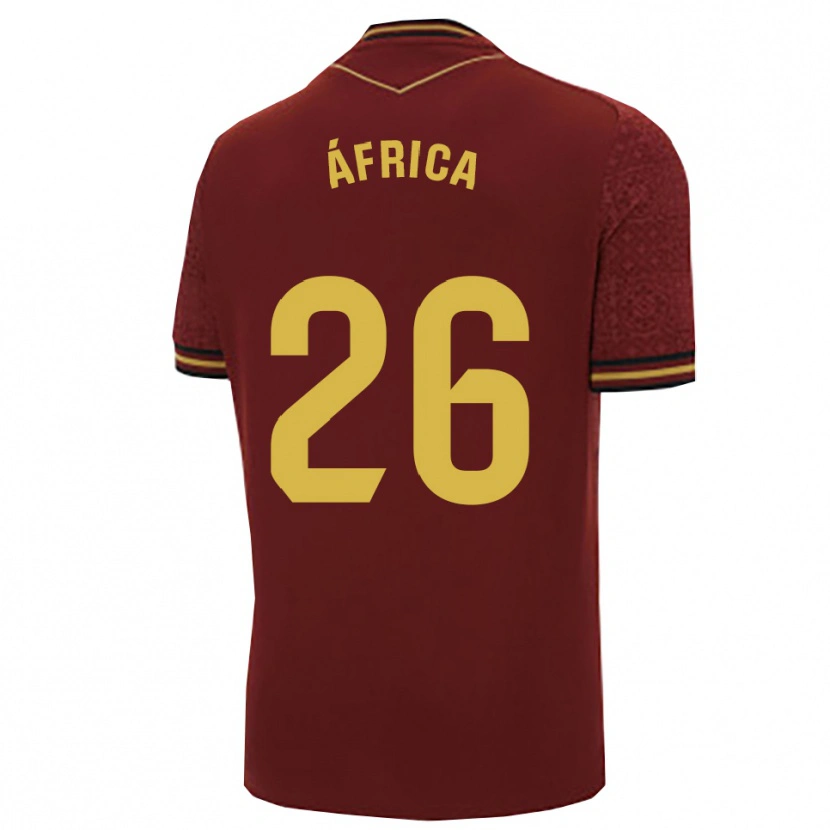 Danxen Herren África Dueñas Ariza #26 Burgunderrot Gold Auswärtstrikot Trikot 2025/26 T-Shirt Schweiz