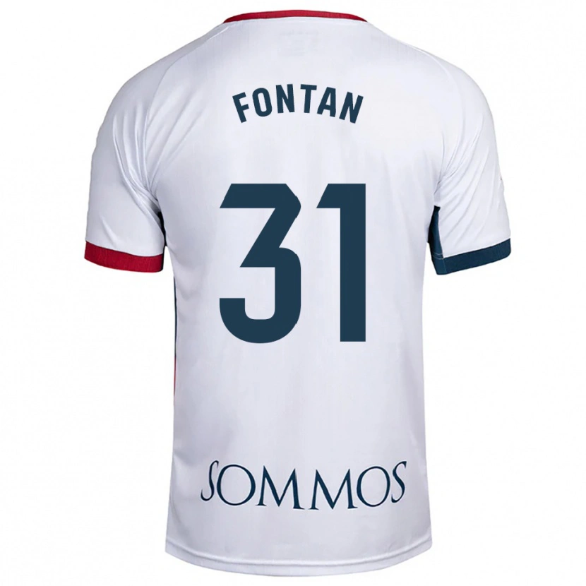 Danxen Herren Nico Fontán #31 Weiß Rot Auswärtstrikot Trikot 2025/26 T-Shirt Schweiz