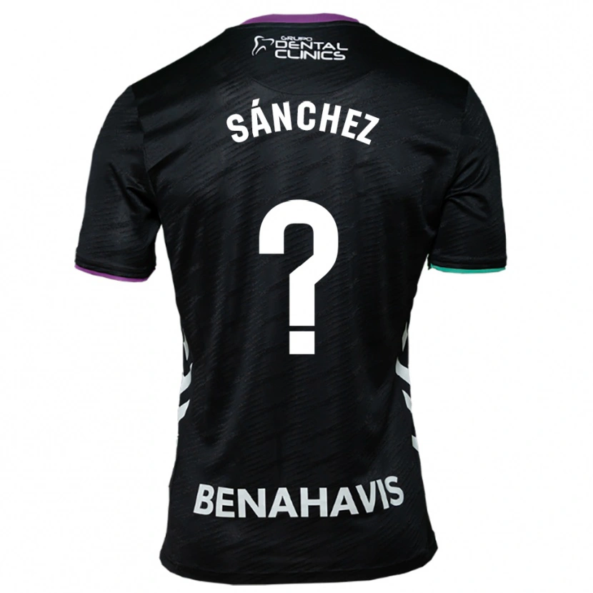 Danxen Herren Álvaro Sánchez #0 Schwarz Lila Grün Auswärtstrikot Trikot 2025/26 T-Shirt Schweiz