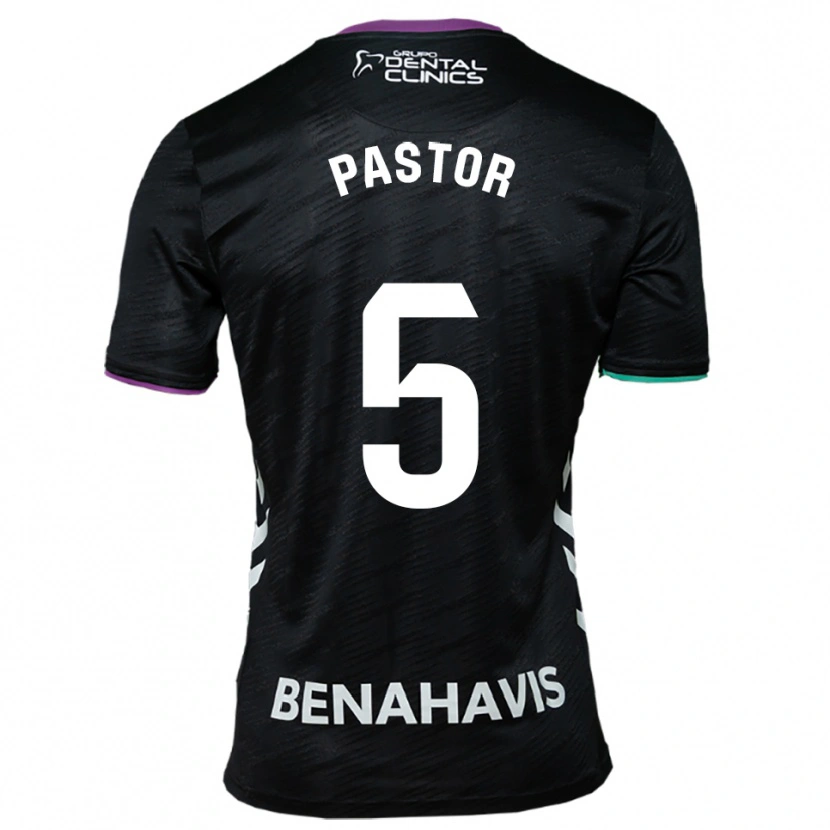 Danxen Herren Álex Pastor #5 Schwarz Lila Grün Auswärtstrikot Trikot 2025/26 T-Shirt Schweiz