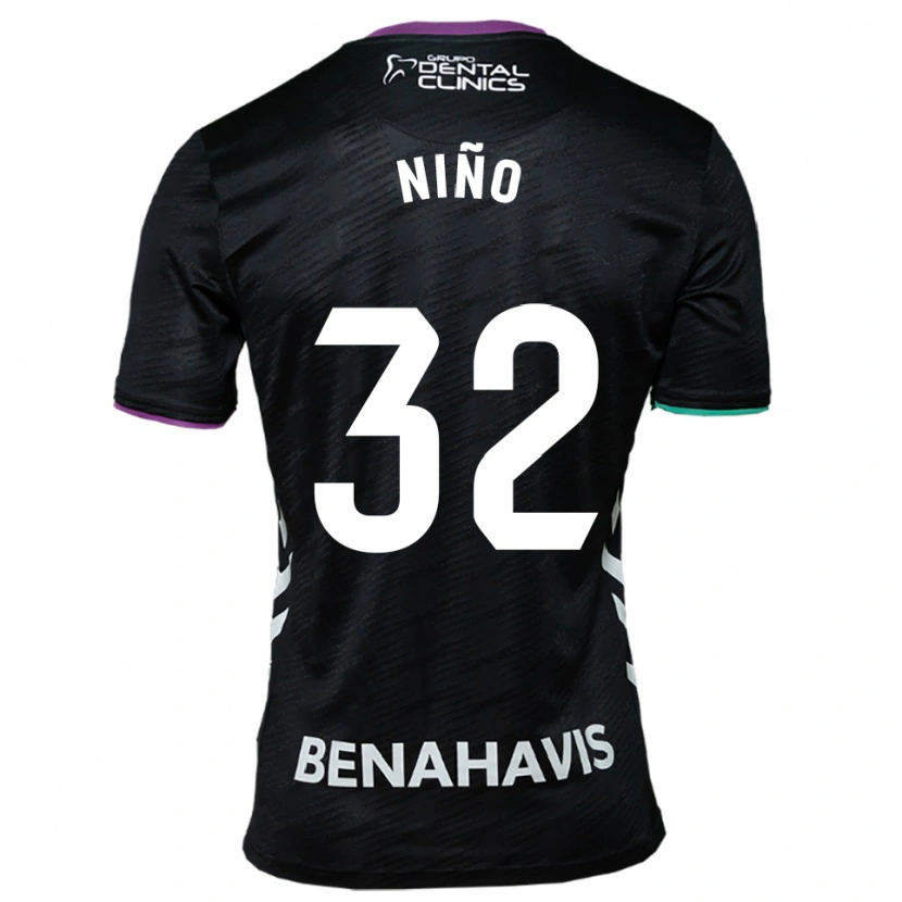 Danxen Herren Adrián Niño #32 Schwarz Lila Grün Auswärtstrikot Trikot 2025/26 T-Shirt Schweiz