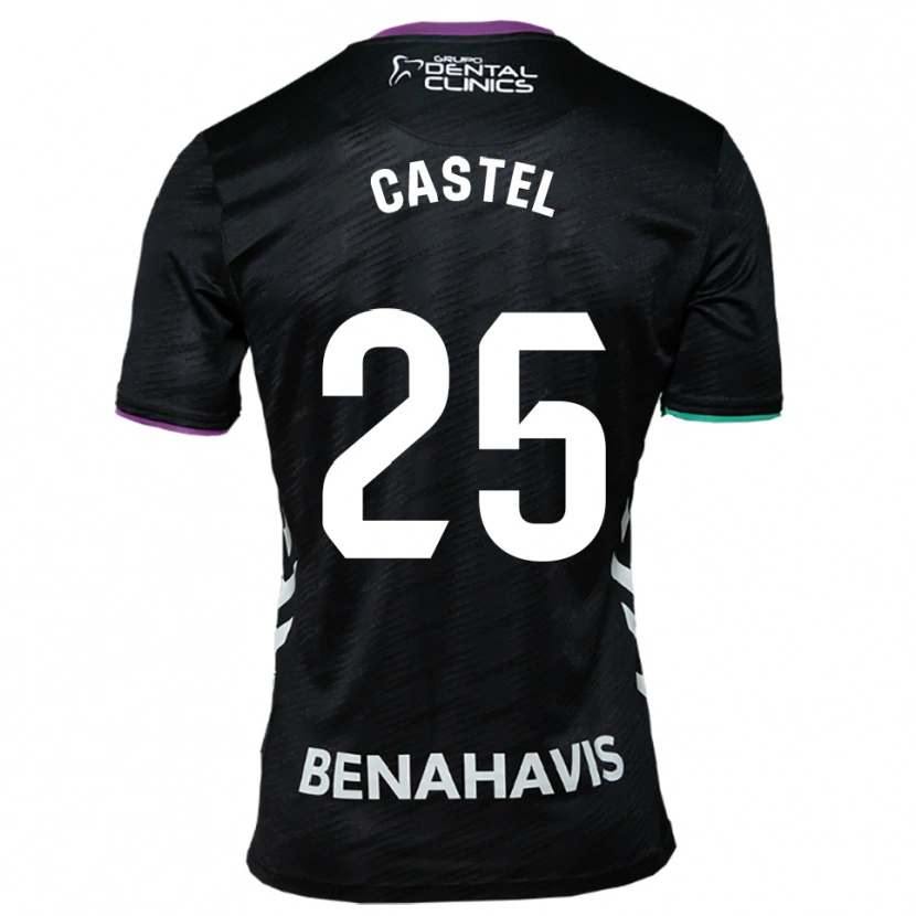 Danxen Herren Sergio Castel #25 Schwarz Lila Grün Auswärtstrikot Trikot 2025/26 T-Shirt Schweiz