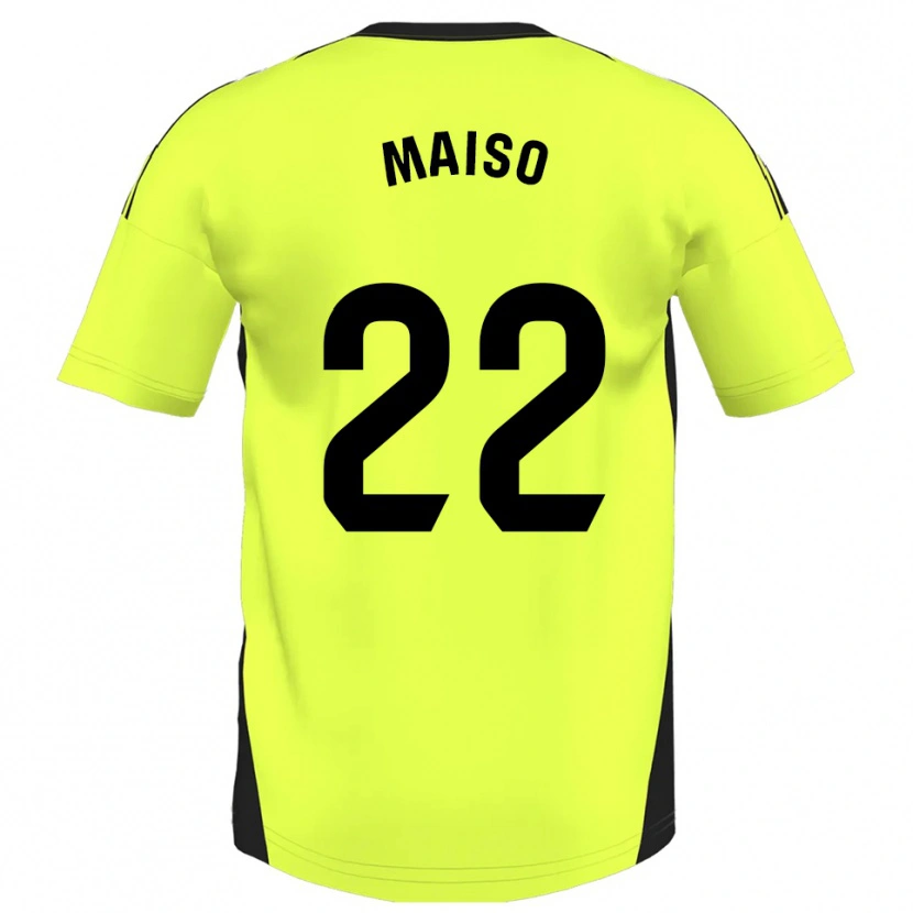 Danxen Herren Álvaro Maiso #22 Fluoreszierendes Gelb Auswärtstrikot Trikot 2025/26 T-Shirt Schweiz