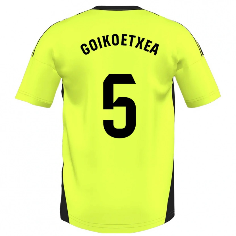 Danxen Herren Imanol Goikoetxea #5 Fluoreszierendes Gelb Auswärtstrikot Trikot 2025/26 T-Shirt Schweiz