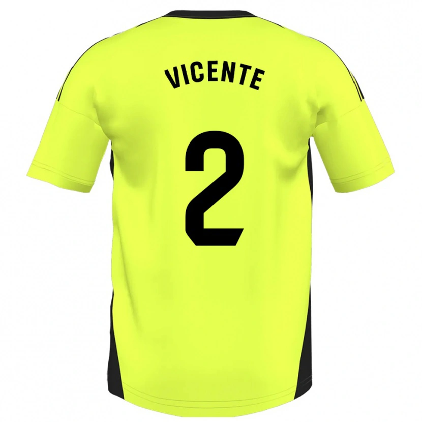 Danxen Herren David Vicente #2 Fluoreszierendes Gelb Auswärtstrikot Trikot 2025/26 T-Shirt Schweiz
