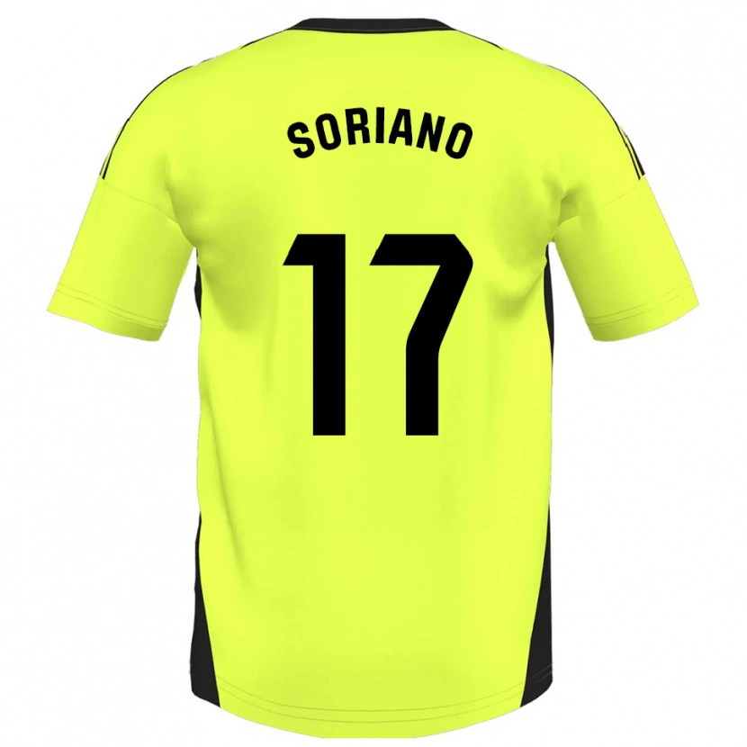 Danxen Herren Adrián Soriano #17 Fluoreszierendes Gelb Auswärtstrikot Trikot 2025/26 T-Shirt Schweiz