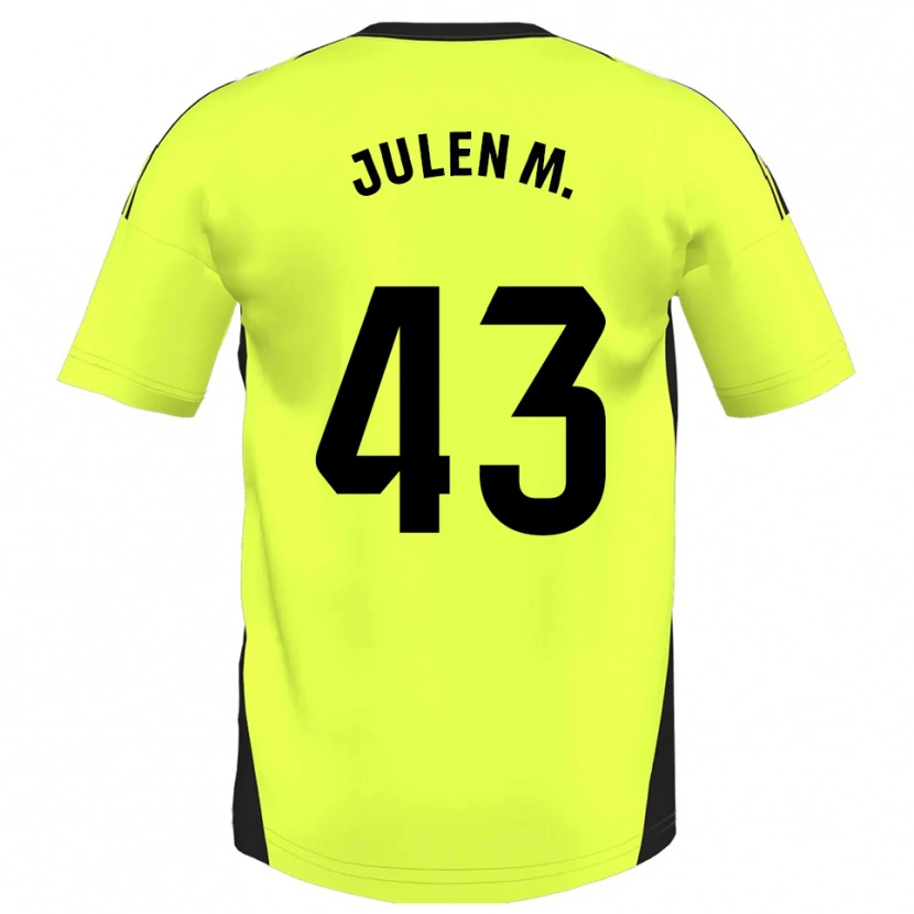 Danxen Herren Julen Martínez #43 Fluoreszierendes Gelb Auswärtstrikot Trikot 2025/26 T-Shirt Schweiz