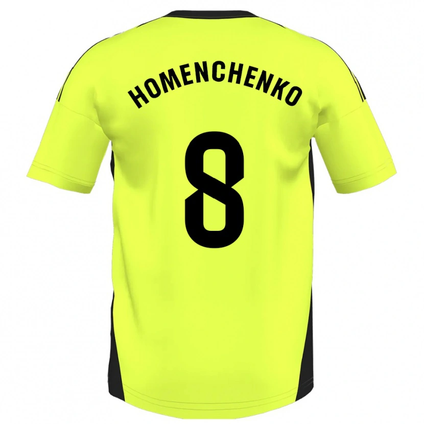 Danxen Herren Santiago Homenchenko #8 Fluoreszierendes Gelb Auswärtstrikot Trikot 2025/26 T-Shirt Schweiz