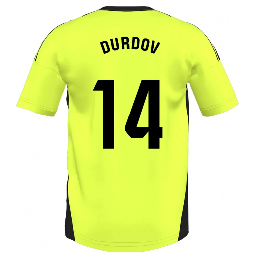 Danxen Herren Ivan Durdov #14 Fluoreszierendes Gelb Auswärtstrikot Trikot 2025/26 T-Shirt Schweiz
