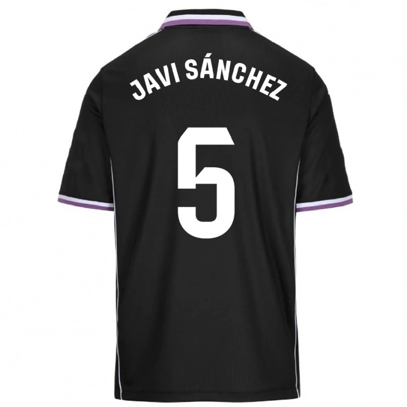 Danxen Herren Javi Sánchez #5 Lila Schwarz Auswärtstrikot Trikot 2025/26 T-Shirt Schweiz