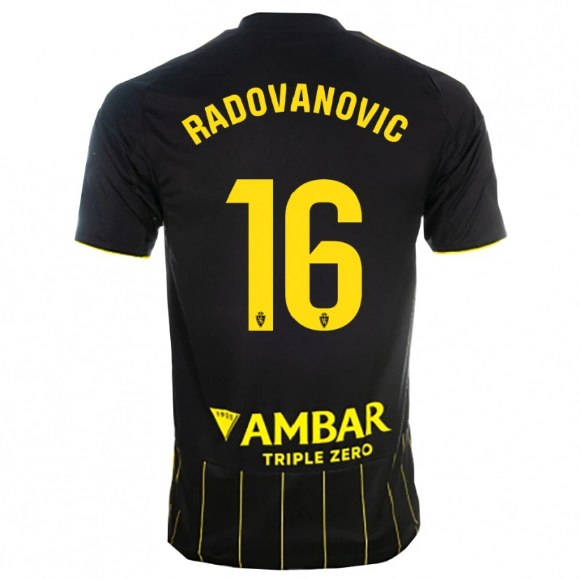 Danxen Herren Aleksandar Radovanovic #16 Schwarz Gelb Auswärtstrikot Trikot 2025/26 T-Shirt Schweiz