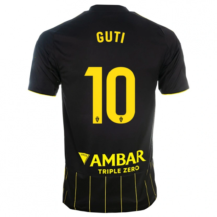 Danxen Herren Raúl Guti #10 Schwarz Gelb Auswärtstrikot Trikot 2025/26 T-Shirt Schweiz