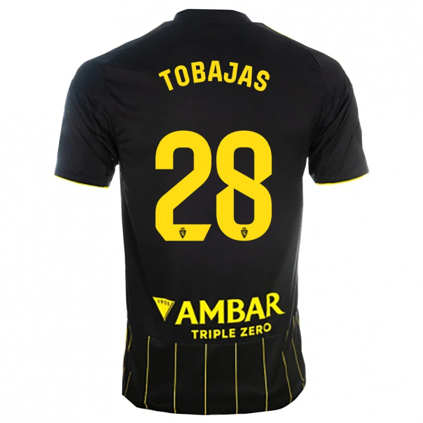 Danxen Herren Jaime Tobajas #28 Schwarz Gelb Auswärtstrikot Trikot 2025/26 T-Shirt Schweiz
