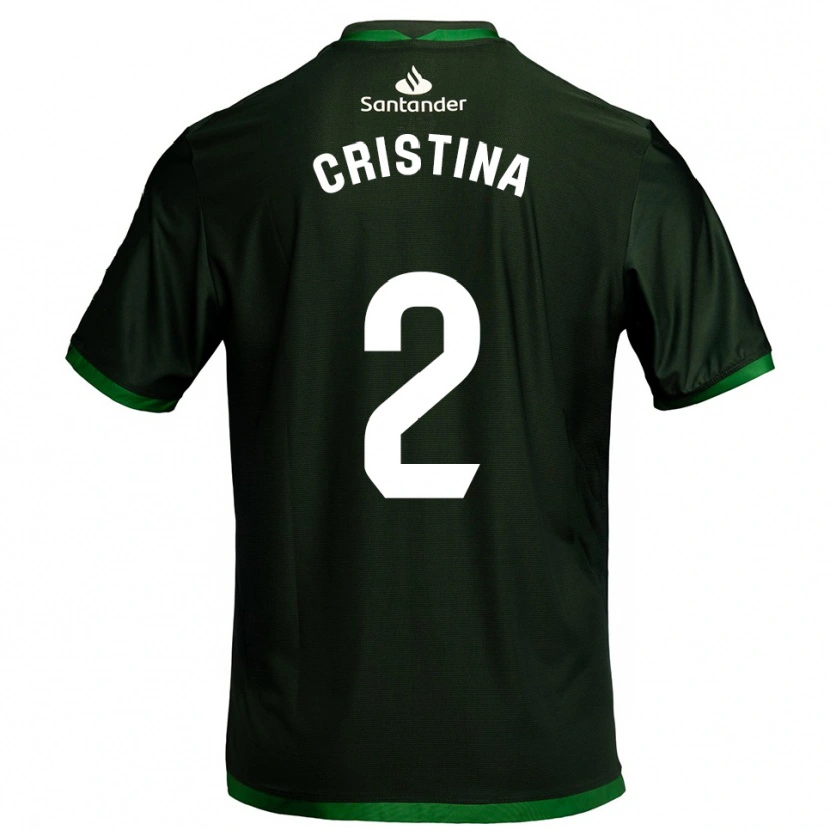 Danxen Herren Cristina Muñoz García #2 Dunkelgrün Auswärtstrikot Trikot 2025/26 T-Shirt Schweiz
