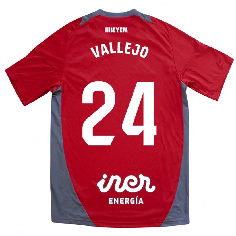 Danxen Herren Jesús Vallejo #24 Rot Grau Auswärtstrikot Trikot 2025/26 T-Shirt Schweiz