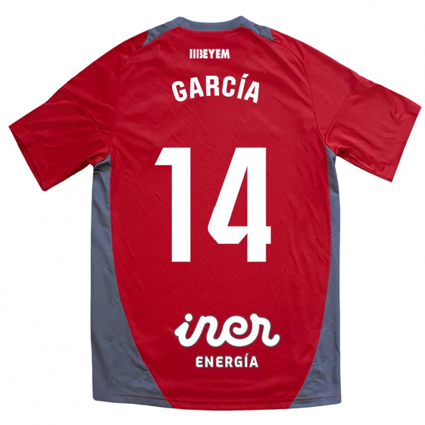 Danxen Herren Jon García #14 Rot Grau Auswärtstrikot Trikot 2025/26 T-Shirt Schweiz
