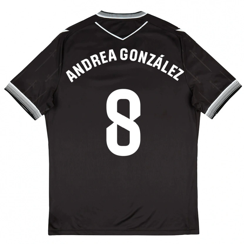 Danxen Herren Andrea González #8 Schwarz Weiß Auswärtstrikot Trikot 2025/26 T-Shirt Schweiz
