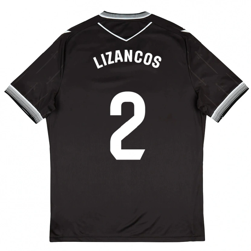 Danxen Herren Álex Lizancos #2 Schwarz Weiß Auswärtstrikot Trikot 2025/26 T-Shirt Schweiz