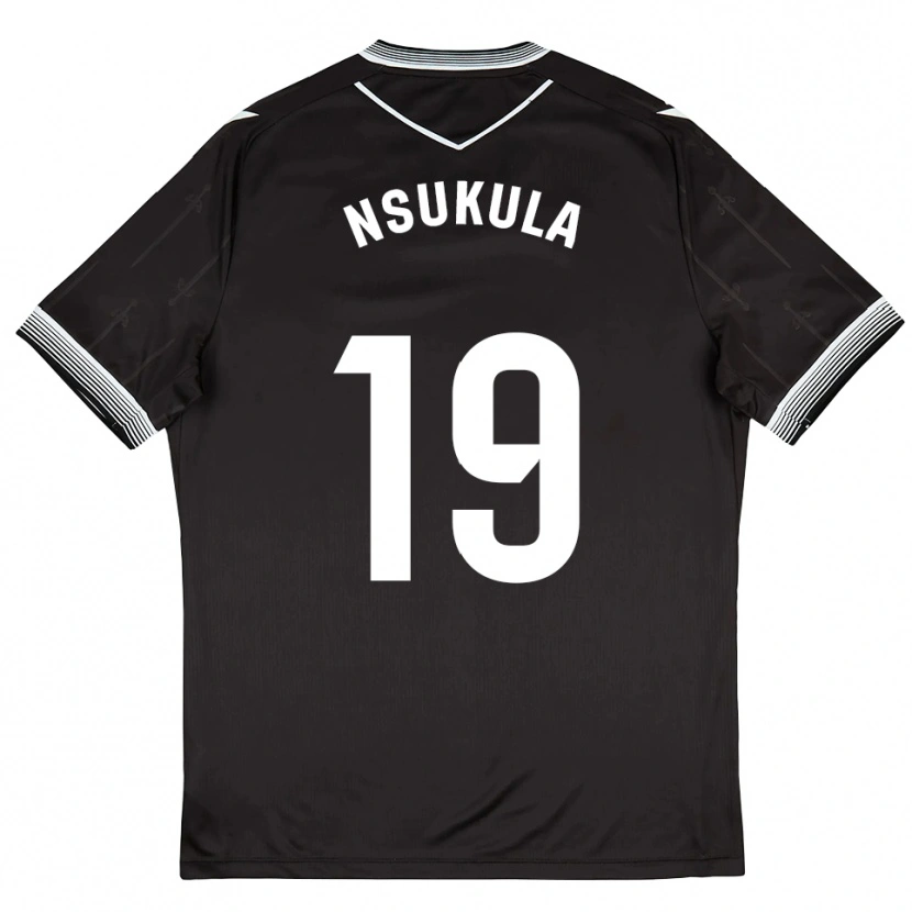 Danxen Herren Georges Nsukula #19 Schwarz Weiß Auswärtstrikot Trikot 2025/26 T-Shirt Schweiz
