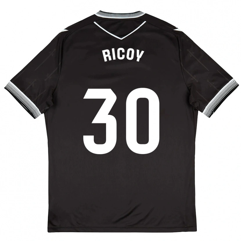 Danxen Herren Lucas Ricoy #30 Schwarz Weiß Auswärtstrikot Trikot 2025/26 T-Shirt Schweiz