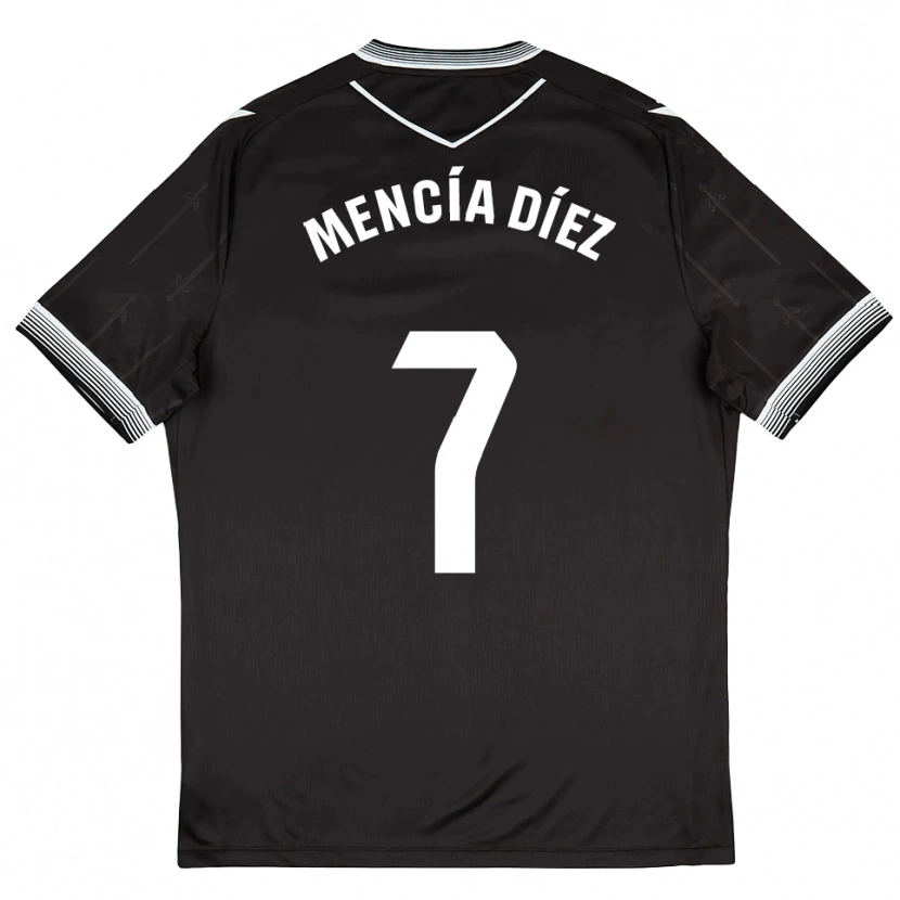 Danxen Herren Mencía Díez #7 Schwarz Weiß Auswärtstrikot Trikot 2025/26 T-Shirt Schweiz