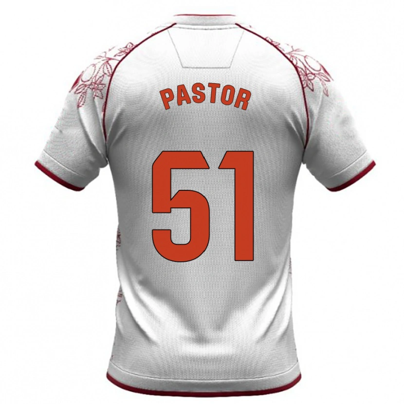 Danxen Herren Gonzalo Pastor #51 Weiß Burgunderrot Auswärtstrikot Trikot 2025/26 T-Shirt Schweiz