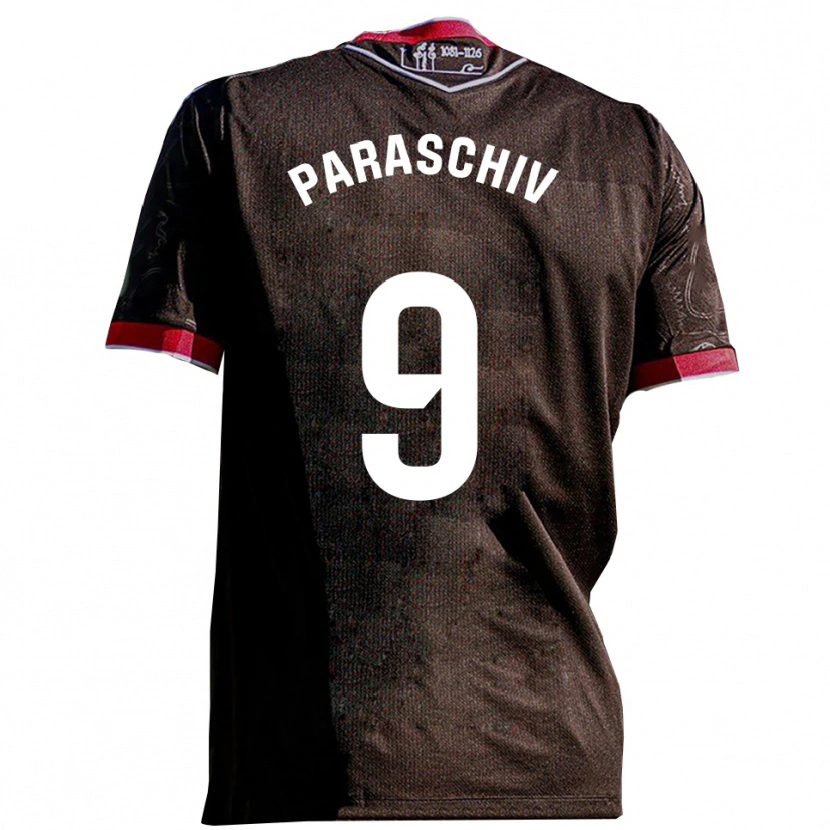 Danxen Herren Daniel Paraschiv #9 Schwarz Rot Auswärtstrikot Trikot 2025/26 T-Shirt Schweiz