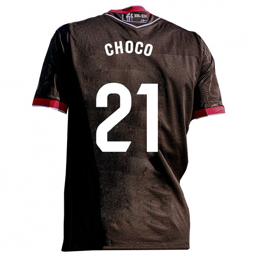 Danxen Herren Álvaro Choco #21 Schwarz Rot Auswärtstrikot Trikot 2025/26 T-Shirt Schweiz