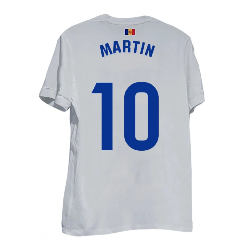 Danxen Herren Álvaro Martín #10 Weiß Blau Gelb Auswärtstrikot Trikot 2025/26 T-Shirt Schweiz