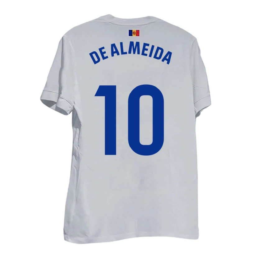 Danxen Herren Tomás De Almeida #10 Weiß Blau Gelb Auswärtstrikot Trikot 2025/26 T-Shirt Schweiz