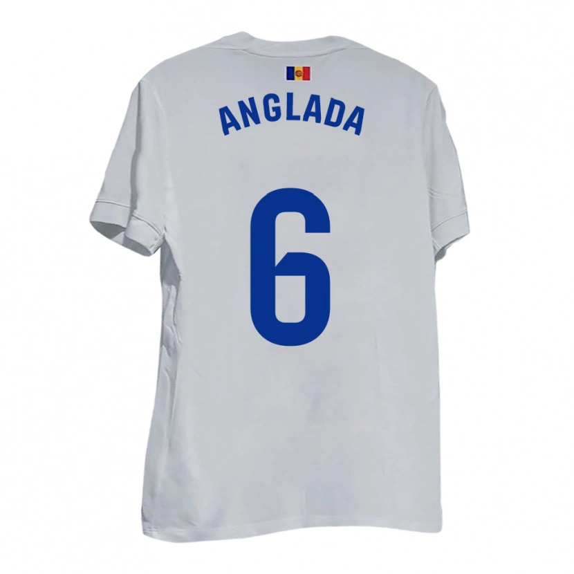 Danxen Herren Manel Anglada #6 Weiß Blau Gelb Auswärtstrikot Trikot 2025/26 T-Shirt Schweiz