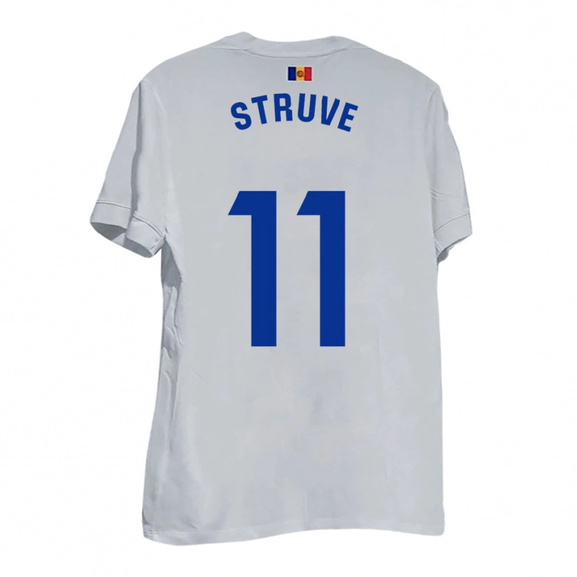 Danxen Herren Biel Struve #11 Weiß Blau Gelb Auswärtstrikot Trikot 2025/26 T-Shirt Schweiz