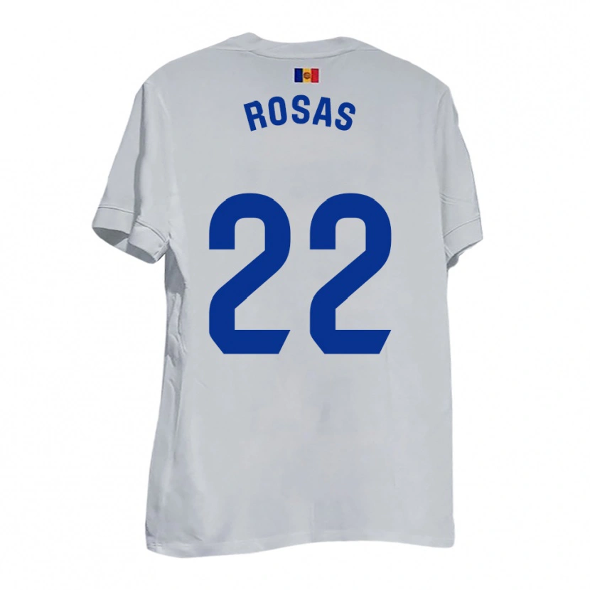 Danxen Herren Berto Rosas #22 Weiß Blau Gelb Auswärtstrikot Trikot 2025/26 T-Shirt Schweiz