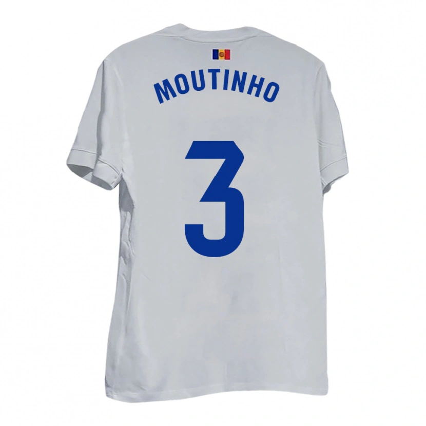 Danxen Herren Joel Moutinho #3 Weiß Blau Gelb Auswärtstrikot Trikot 2025/26 T-Shirt Schweiz