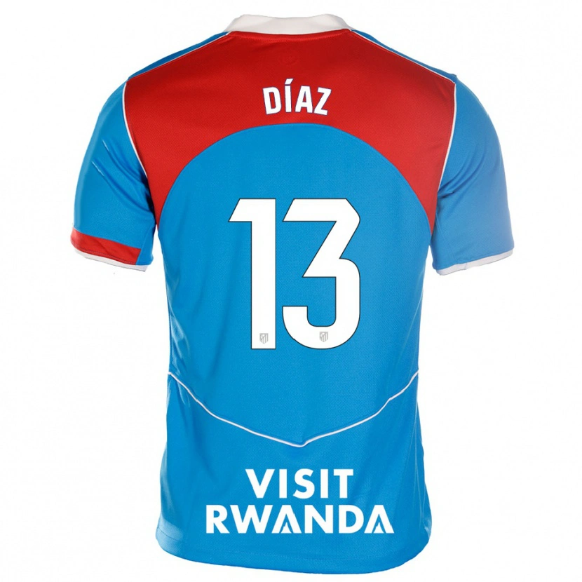 Danxen Herren Diego Díaz #13 Blau Weiß Ausweichtrikot Trikot 2025/26 T-Shirt Schweiz
