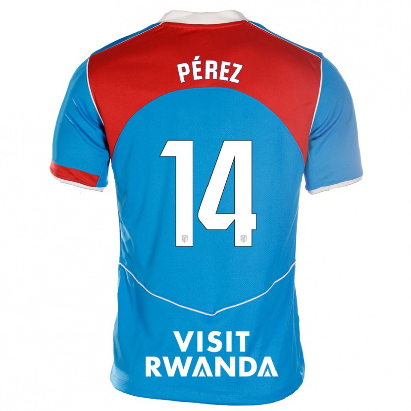 Danxen Herren Diego Pérez #14 Blau Weiß Ausweichtrikot Trikot 2025/26 T-Shirt Schweiz