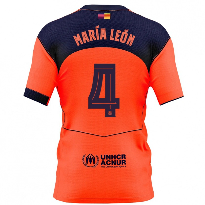 Danxen Herren María Pilar León #4 Orange Marine Ausweichtrikot Trikot 2025/26 T-Shirt Schweiz