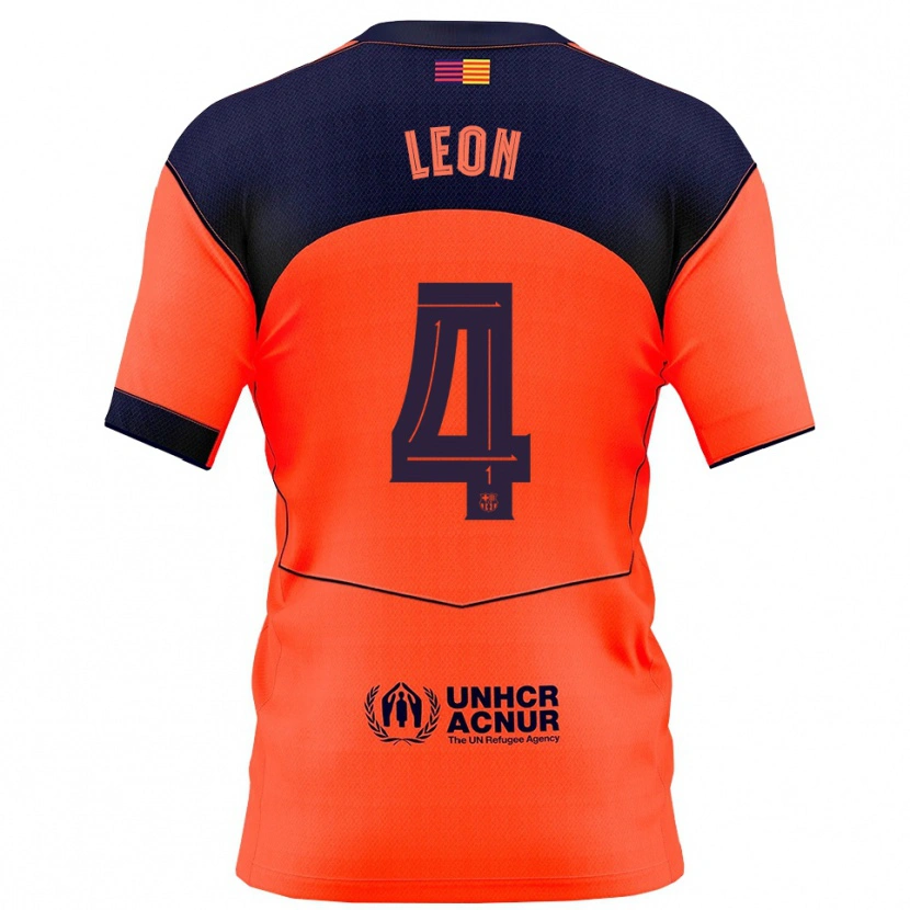 Danxen Herren Maria Pilar Leon #4 Orange Marine Ausweichtrikot Trikot 2025/26 T-Shirt Schweiz