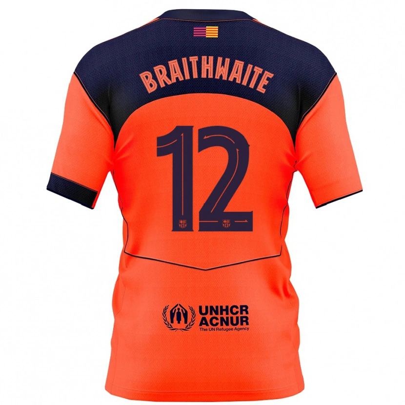 Danxen Herren Martin Braithwaite #12 Orange Marine Ausweichtrikot Trikot 2025/26 T-Shirt Schweiz