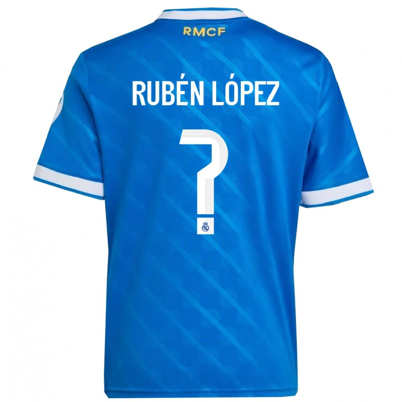 Danxen Herren Rubén López #0 Blau Weiß Ausweichtrikot Trikot 2025/26 T-Shirt Schweiz