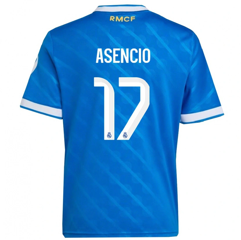 Danxen Herren Raúl Asencio #17 Blau Weiß Ausweichtrikot Trikot 2025/26 T-Shirt Schweiz