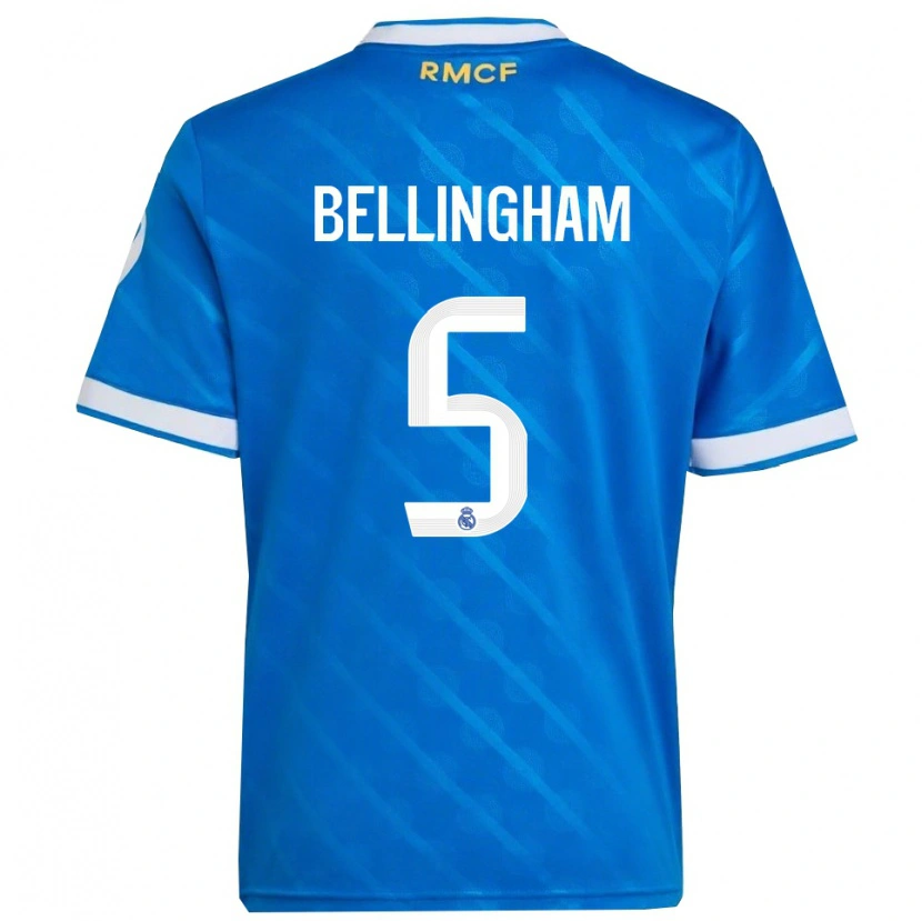 Danxen Herren Jude Bellingham #5 Blau Weiß Ausweichtrikot Trikot 2025/26 T-Shirt Schweiz