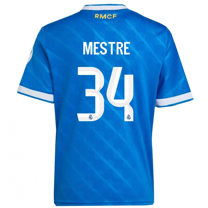 Danxen Herren Sergio Mestre #34 Blau Weiß Ausweichtrikot Trikot 2025/26 T-Shirt Schweiz