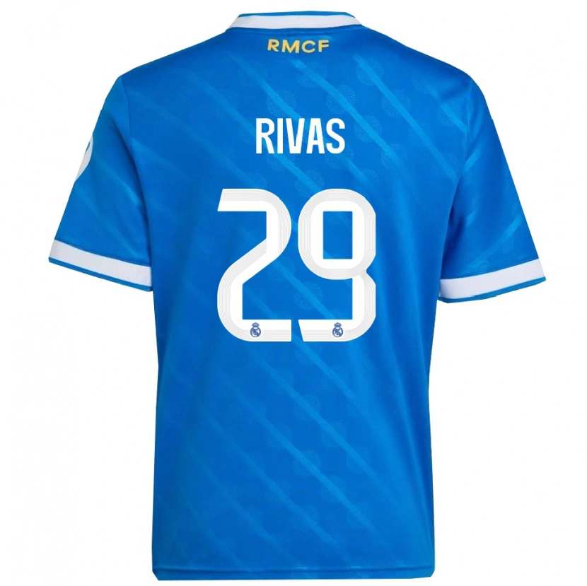 Danxen Herren Mario Rivas #29 Blau Weiß Ausweichtrikot Trikot 2025/26 T-Shirt Schweiz