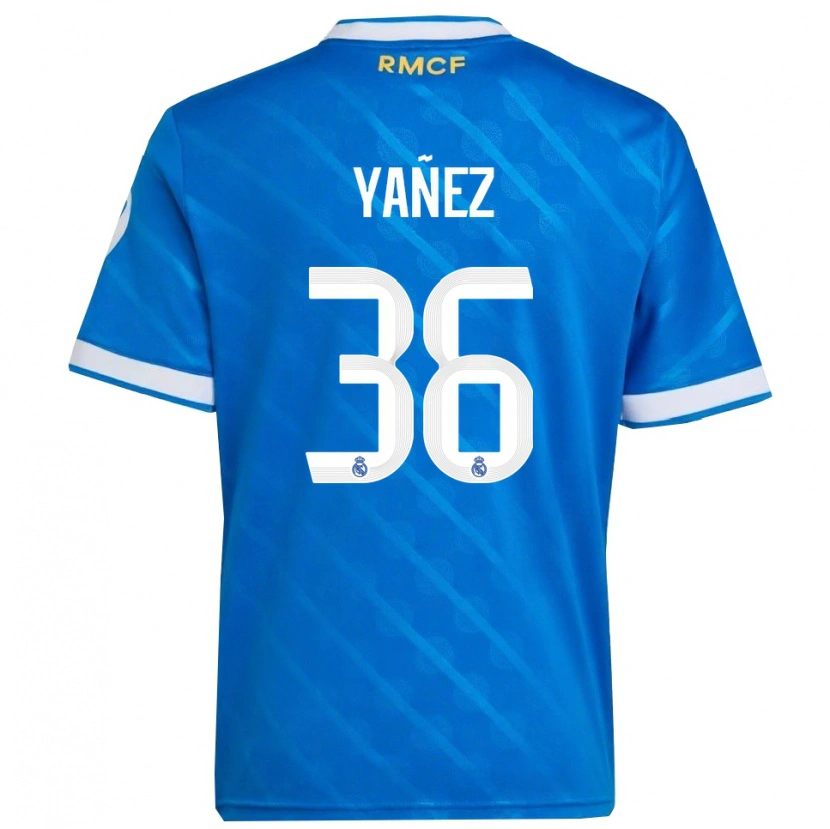 Danxen Herren Daniel Yáñez #36 Blau Weiß Ausweichtrikot Trikot 2025/26 T-Shirt Schweiz