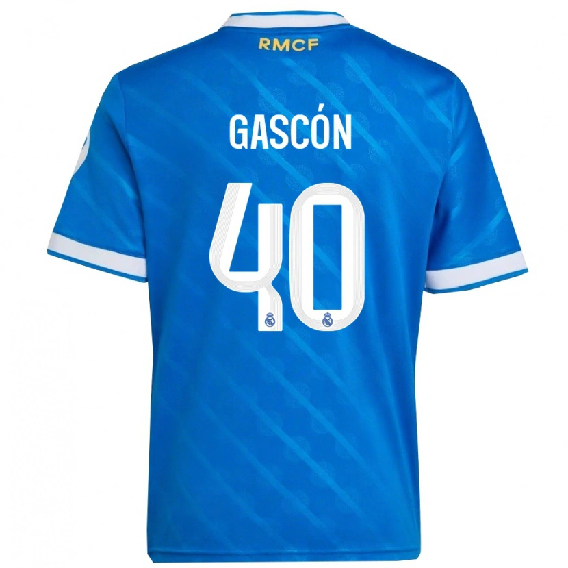 Danxen Herren Ignacio Gascón #40 Blau Weiß Ausweichtrikot Trikot 2025/26 T-Shirt Schweiz