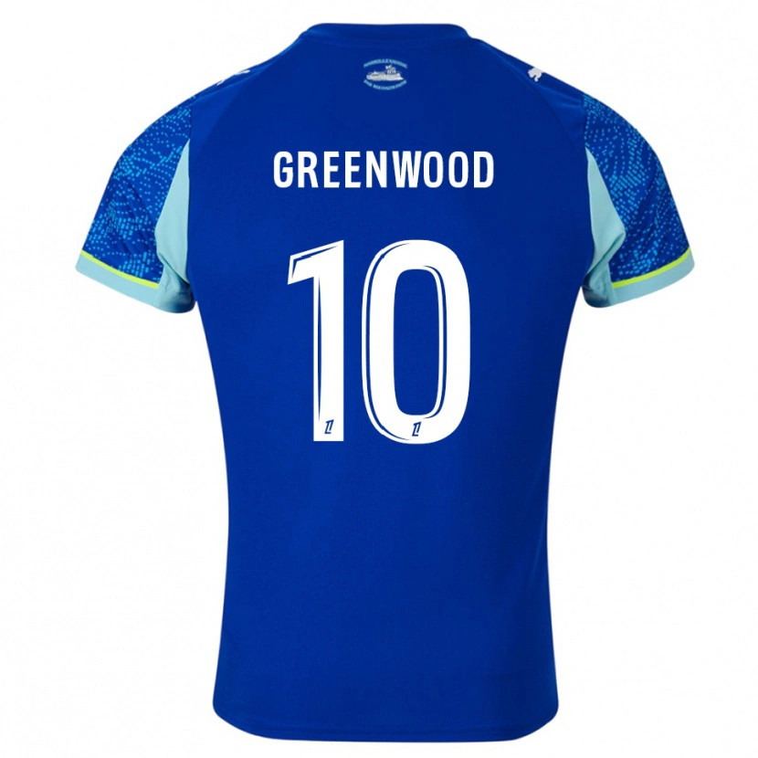 Danxen Herren Mason Greenwood #10 Himmelblau Weiß Ausweichtrikot Trikot 2025/26 T-Shirt Schweiz