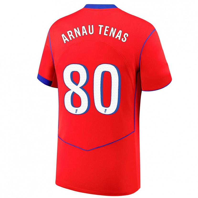 Danxen Herren Arnau Tenas #80 Rot Blau Weiß Ausweichtrikot Trikot 2025/26 T-Shirt Schweiz